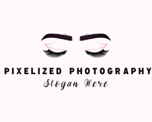 Woman Eyelash Aesthetic logo design