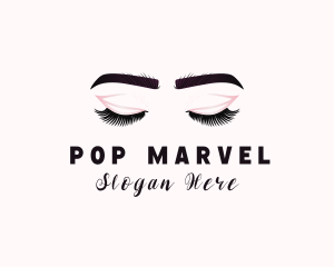 Woman Eyelash Aesthetic logo design