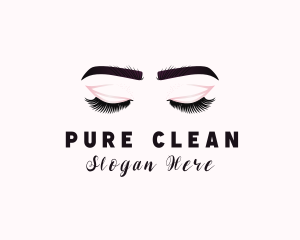 Woman Eyelash Aesthetic logo design