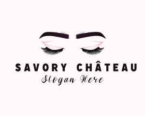 Woman Eyelash Aesthetic logo design