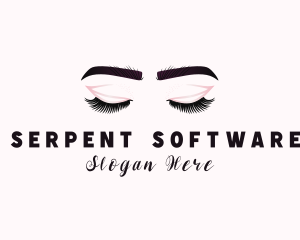 Woman Eyelash Aesthetic logo design