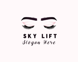 Woman Eyelash Aesthetic logo design