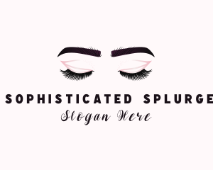 Woman Eyelash Aesthetic logo design