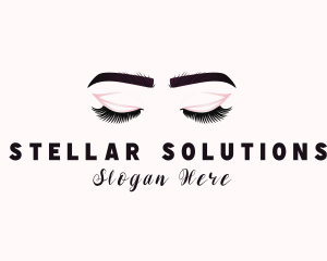 Woman Eyelash Aesthetic logo design