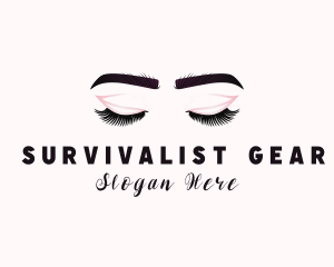 Woman Eyelash Aesthetic logo design