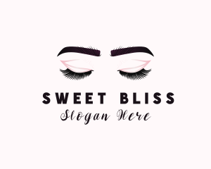 Woman Eyelash Aesthetic logo design