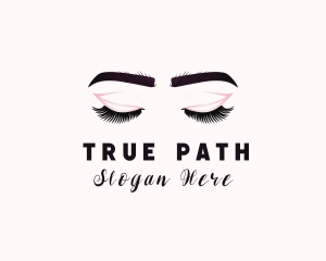 Woman Eyelash Aesthetic logo design