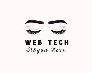 Woman Eyelash Aesthetic logo design