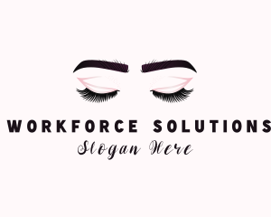 Woman Eyelash Aesthetic logo design