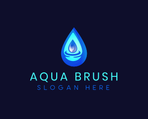 Water Droplet Liquid logo design