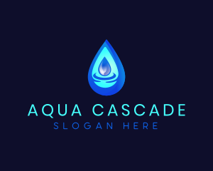 Water Droplet Liquid logo design