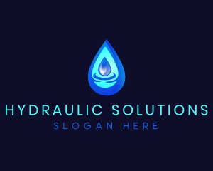 Water Droplet Liquid logo design