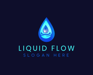 Water Droplet Liquid logo design