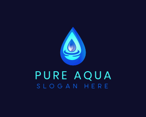 Water Droplet Liquid logo design