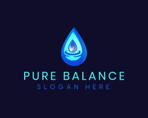 Water Droplet Liquid logo design