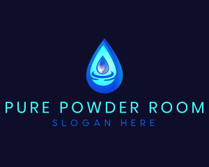 Water Droplet Liquid logo design