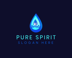 Water Droplet Liquid logo design