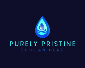 Water Droplet Liquid logo design