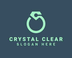 Diamond Ring Letter C logo design