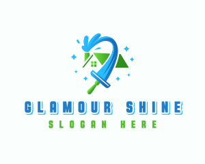 Wiper House Cleaning logo design