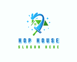 Wiper House Cleaning logo design