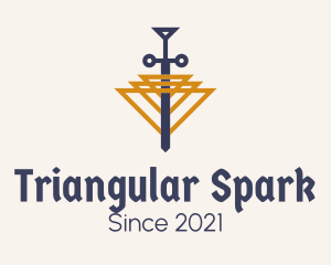 Triangular Medieval Sword  logo