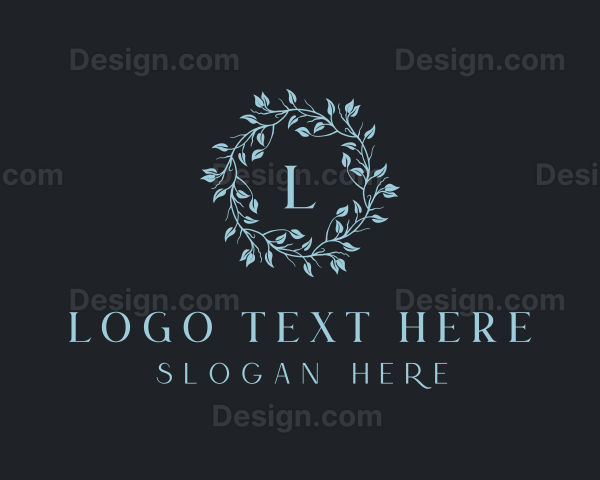 Organic Floral Wreath Logo