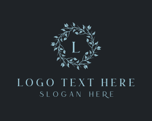 Organic Floral Wreath logo