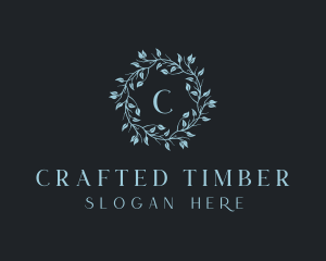 Organic Floral Wreath logo design