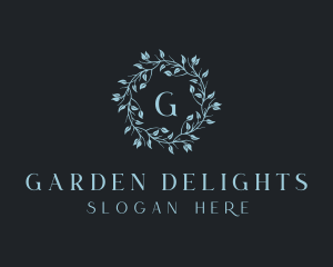 Organic Floral Wreath logo design