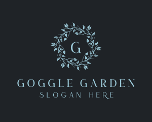 Organic Floral Wreath logo design