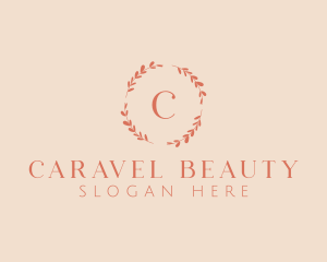 Beauty Wellness Wreath logo design