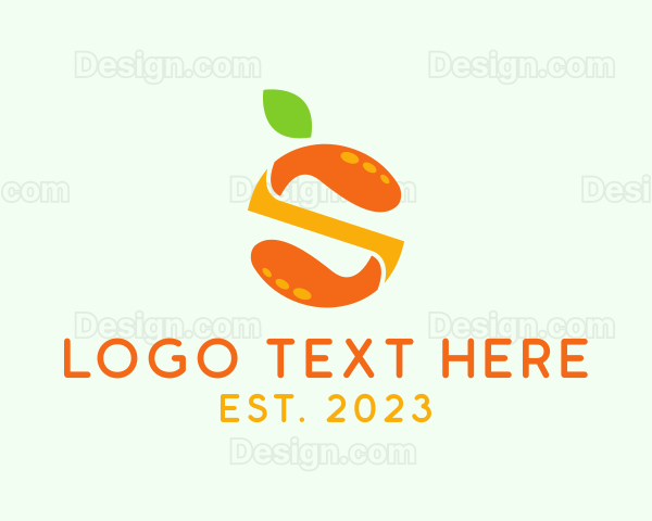 Orange Juice Letter S Logo