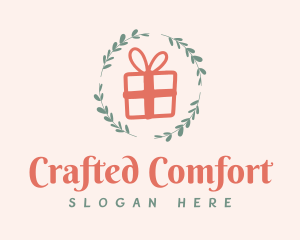 Leaf Wreath Gift Shop logo design