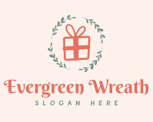 Leaf Wreath Gift Shop logo design