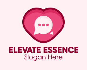 Heart Dating Flirt Message Logo