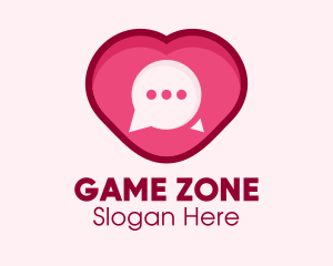 Heart Dating Flirt Message Logo