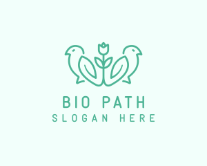 Natural Flower Birds logo design