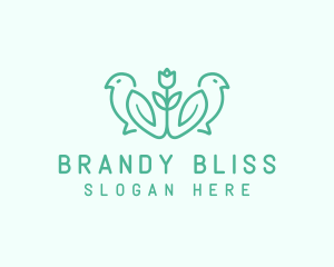 Natural Flower Birds logo design