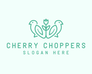 Natural Flower Birds logo design