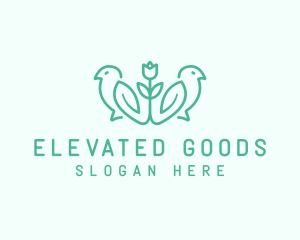 Natural Flower Birds logo design