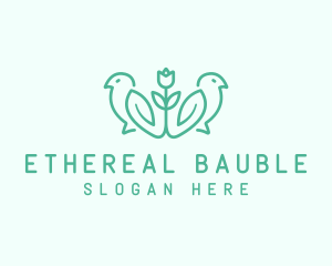 Natural Flower Birds logo design