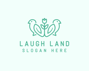 Natural Flower Birds logo design