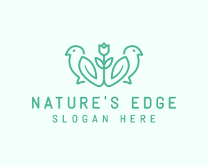 Natural Flower Birds logo design