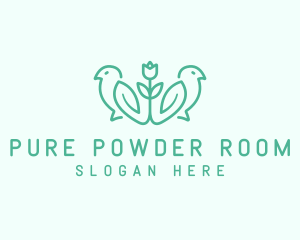 Natural Flower Birds logo design