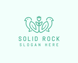 Natural Flower Birds logo design