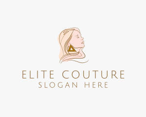 Female Fashion Earring Couture logo design