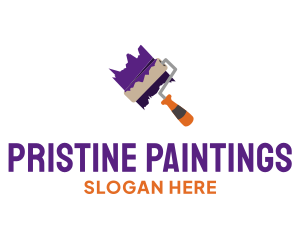 Paint Roller Tool logo design