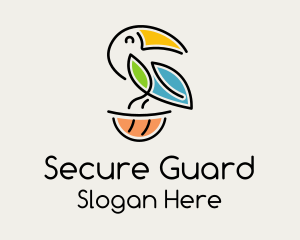 Happy Perched Toucan  Logo