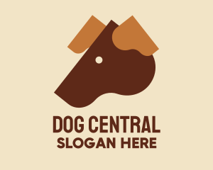 Brown Dog Head  logo design